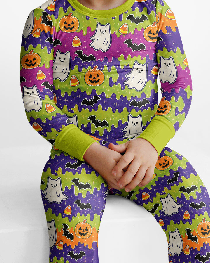 Spooky Slime Cuties Bamboo Two Piece Long Sleeve Pajama Set