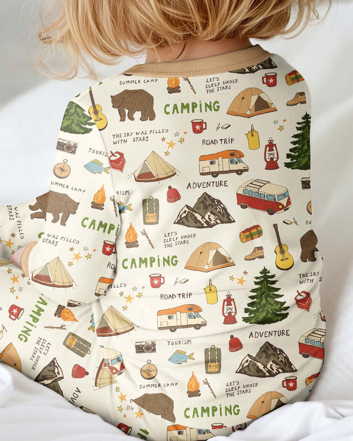 Outdoor Camping Adventure Family Matching Bamboo Convertible Zippy