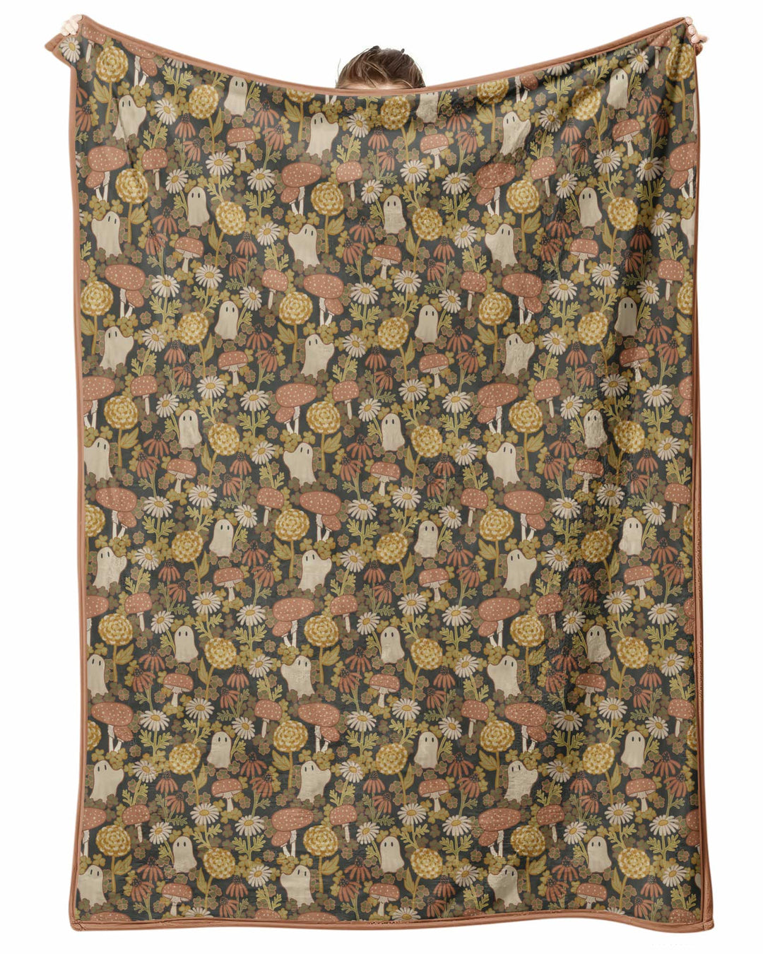 Ghost Garden Dark Autumn Bamboo Blanket