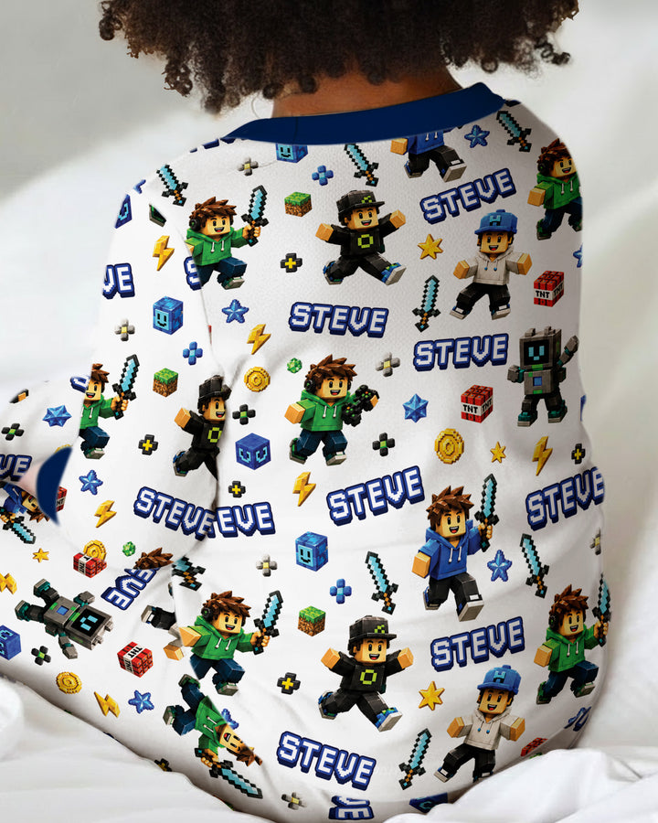 Playing Game With Me Bamboo Two Piece Long Sleeve Pajama Set