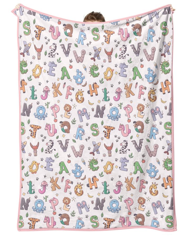 Animals Alphabet Bamboo Blanket