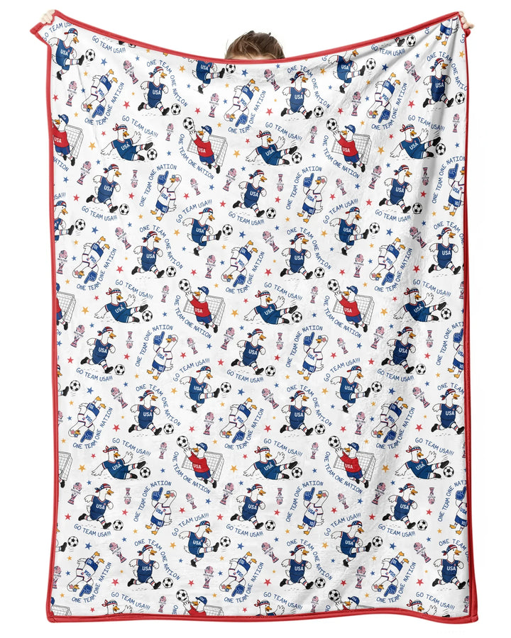 USA Soccer Goose Family Matching Bamboo Blanket