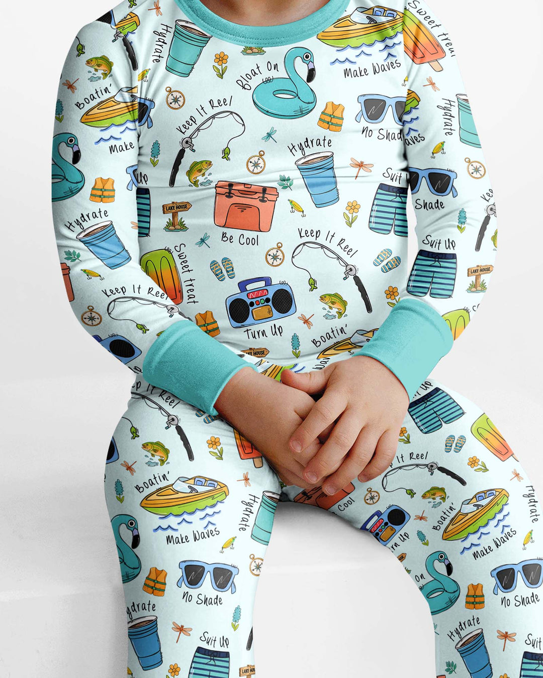 Lake Days Bamboo Two Piece Long Sleeve Pajama Set