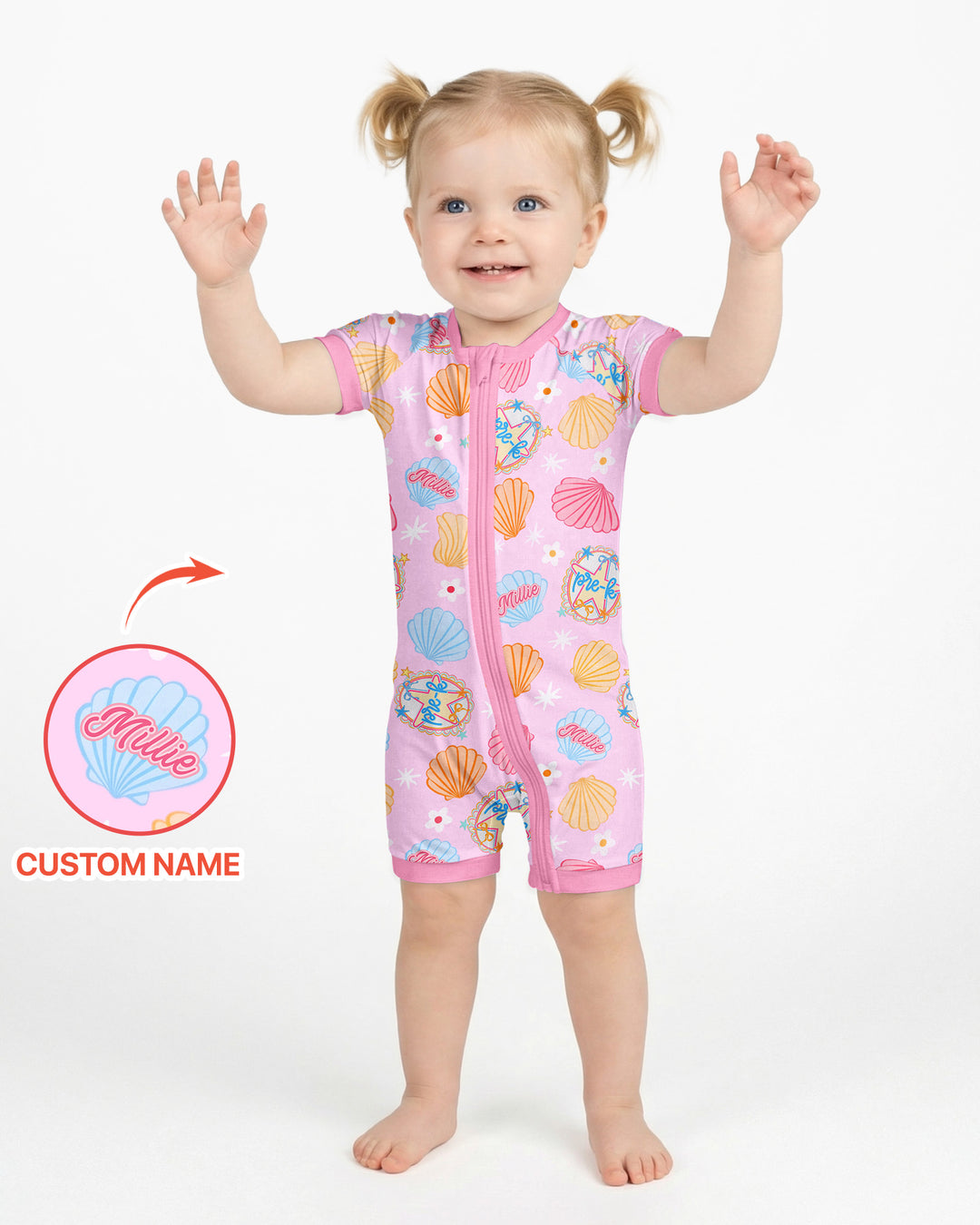 Mermaid Back To School Bamboo Shorty Zippy