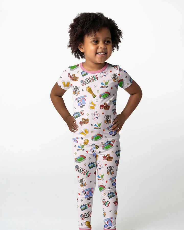 Dreaming of The Cup Bamboo Two Piece Short Sleeve Pajama Set
