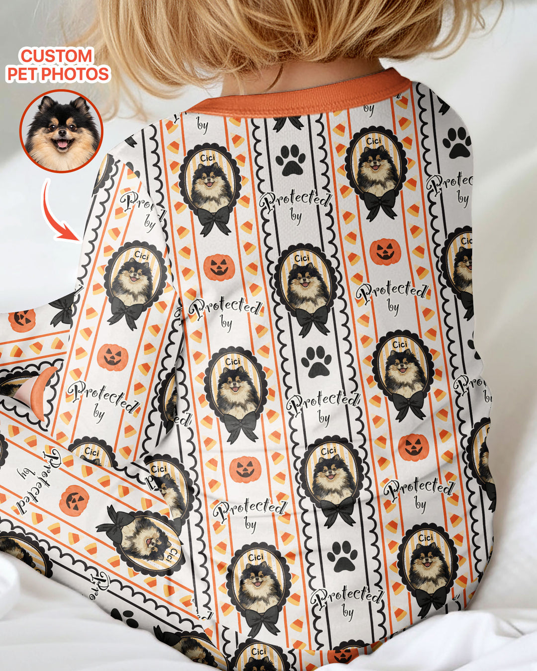 Custom Pet Photos Spooky Protector Bamboo Convertible Zippy