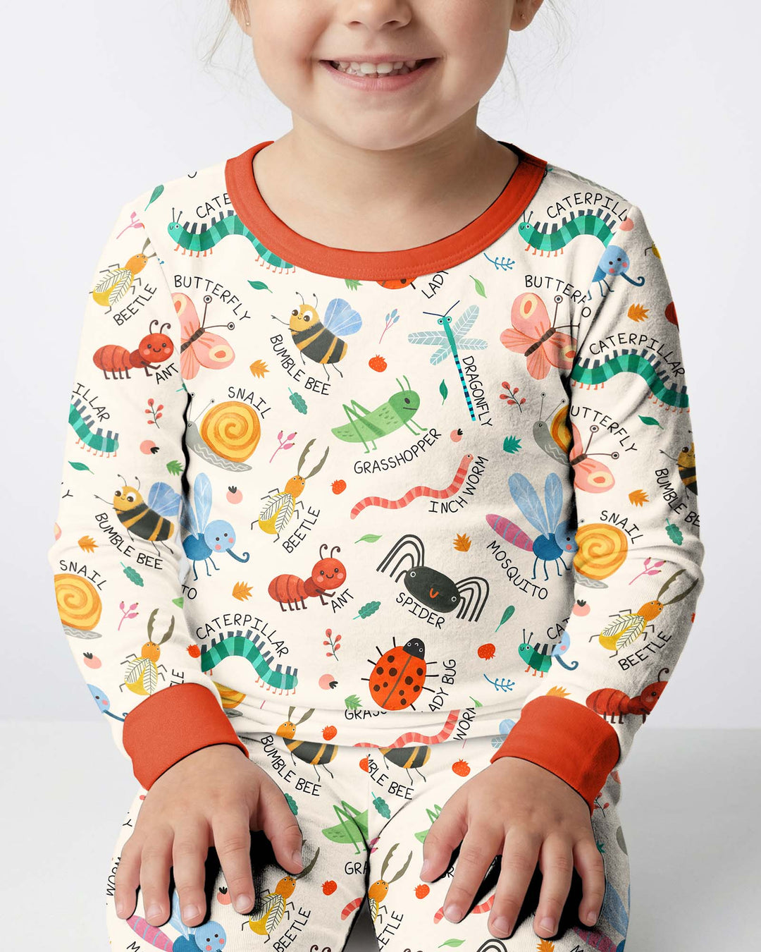 Bug Field Guide Bamboo Two Piece Long Sleeve Pajama Set