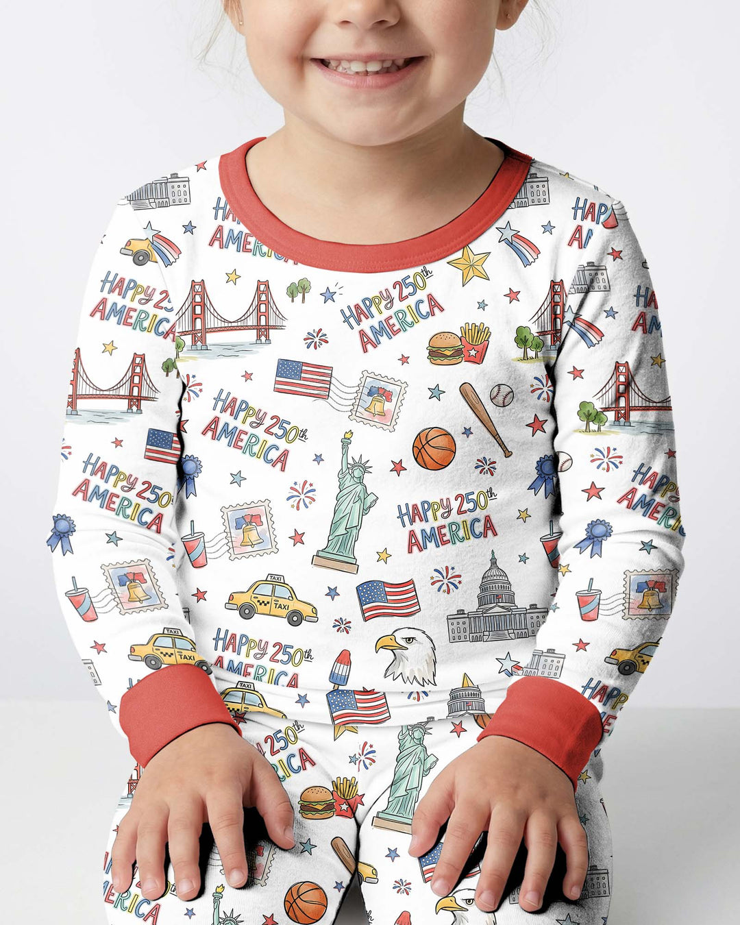 America 250 Celebration Bamboo Two Piece Long Sleeve Pajama Set