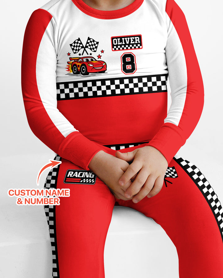 Born To Race Bamboo Two Piece Long Sleeve Pajama Set