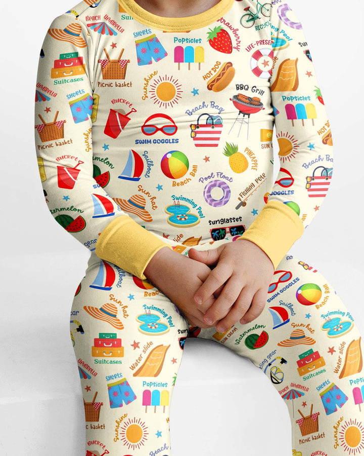 Love Summer Bamboo Two Piece Long Sleeve Pajama Set