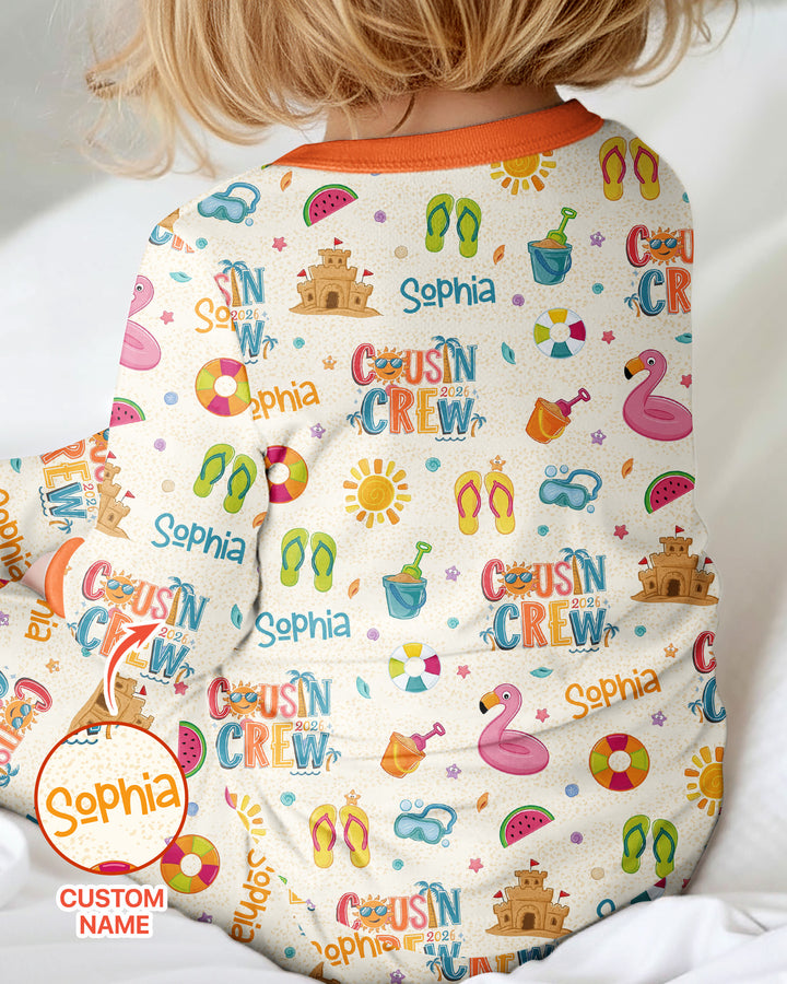 Custom Name Summer 2026 Cousin Crew Bamboo Convertible Zippy