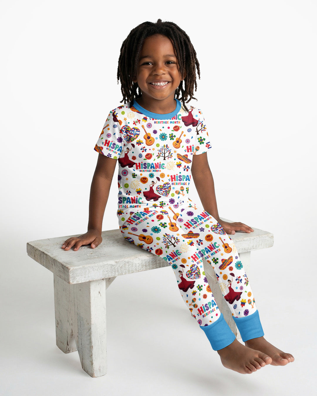 Fiesta Hispanic Heritage Month Bamboo Two Piece Short Sleeve Pajama Set