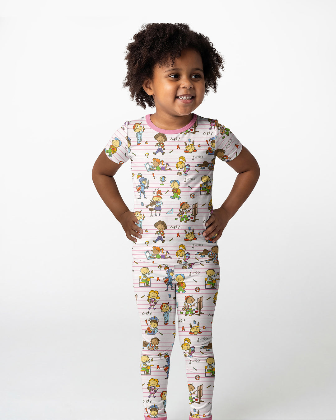 School Days Adventure Bamboo Two Piece Short Sleeve Pajama Set