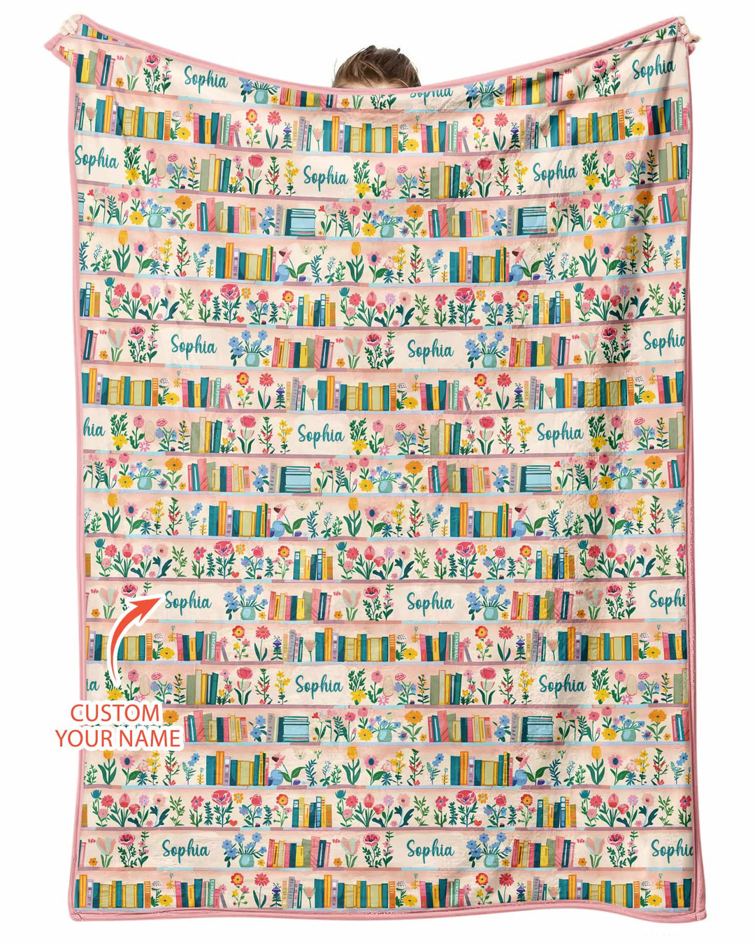 Personalized Book Lover Bamboo Blanket