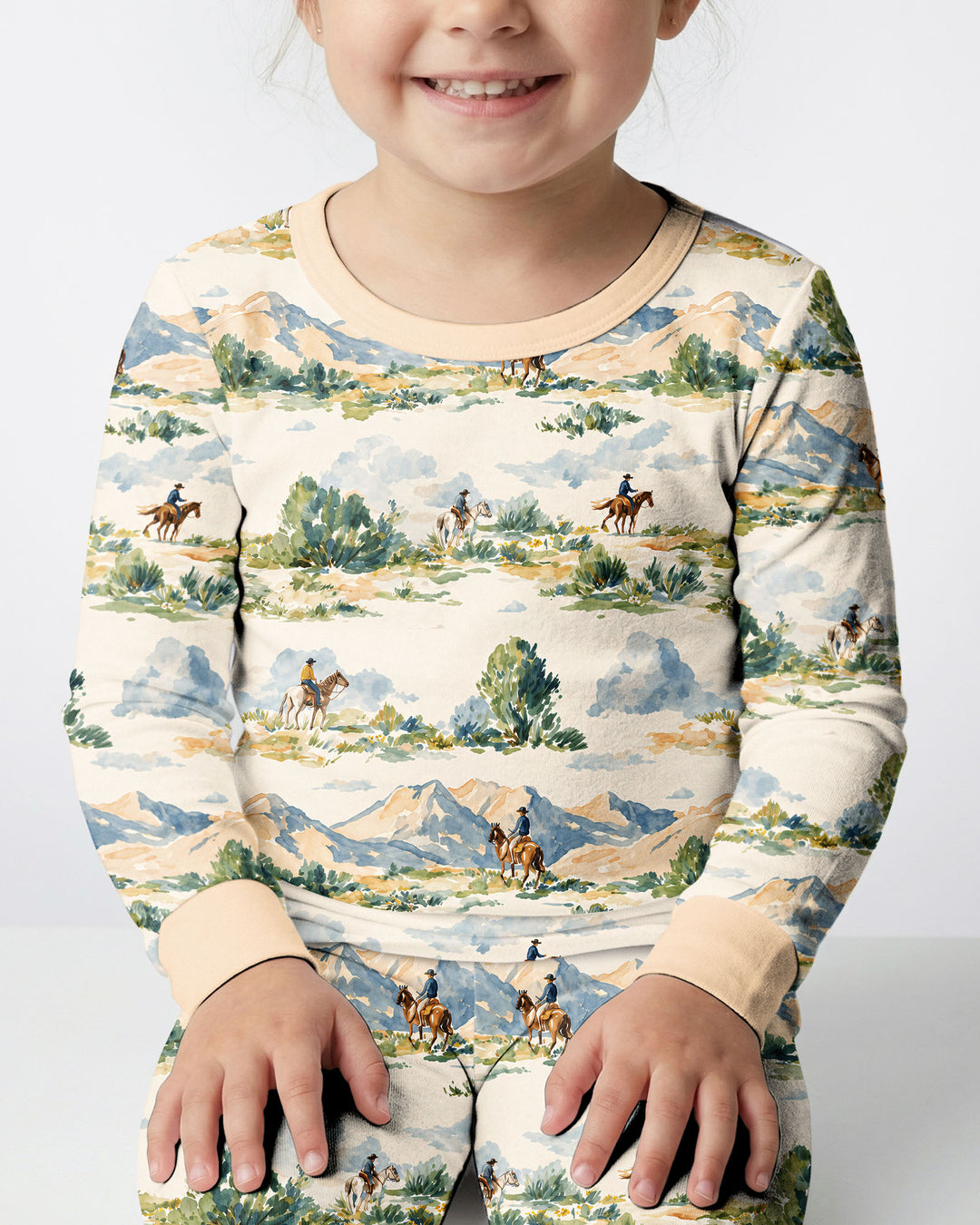 Template Bamboo Two Piece Long Sleeve Pyjamas Set