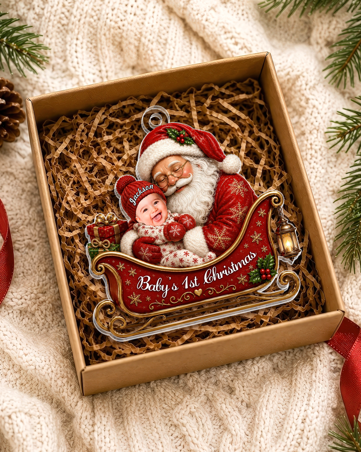 Little Christmas Personalized 1-Side Photo Acrylic Ornament