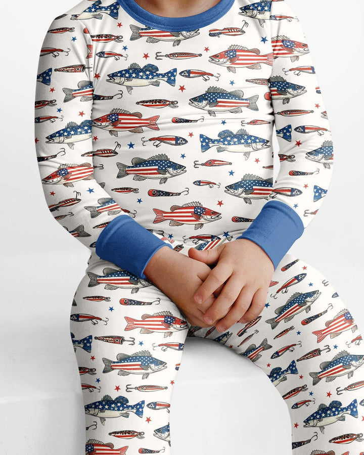 Hooked On Freedom Bamboo Two Piece Long Sleeve Pajama Set