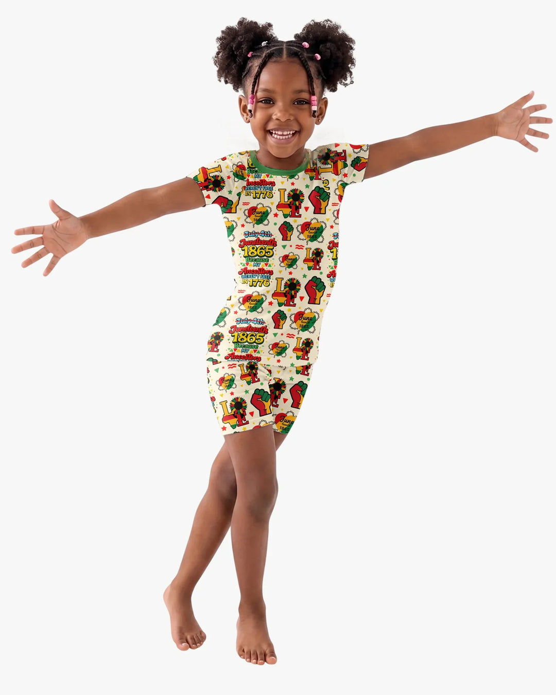 Juneteenth 1865 Because My Ancestors Weren't Free In 1776 Bamboo Two Piece Short Sleeve Shorts Pajama Set
