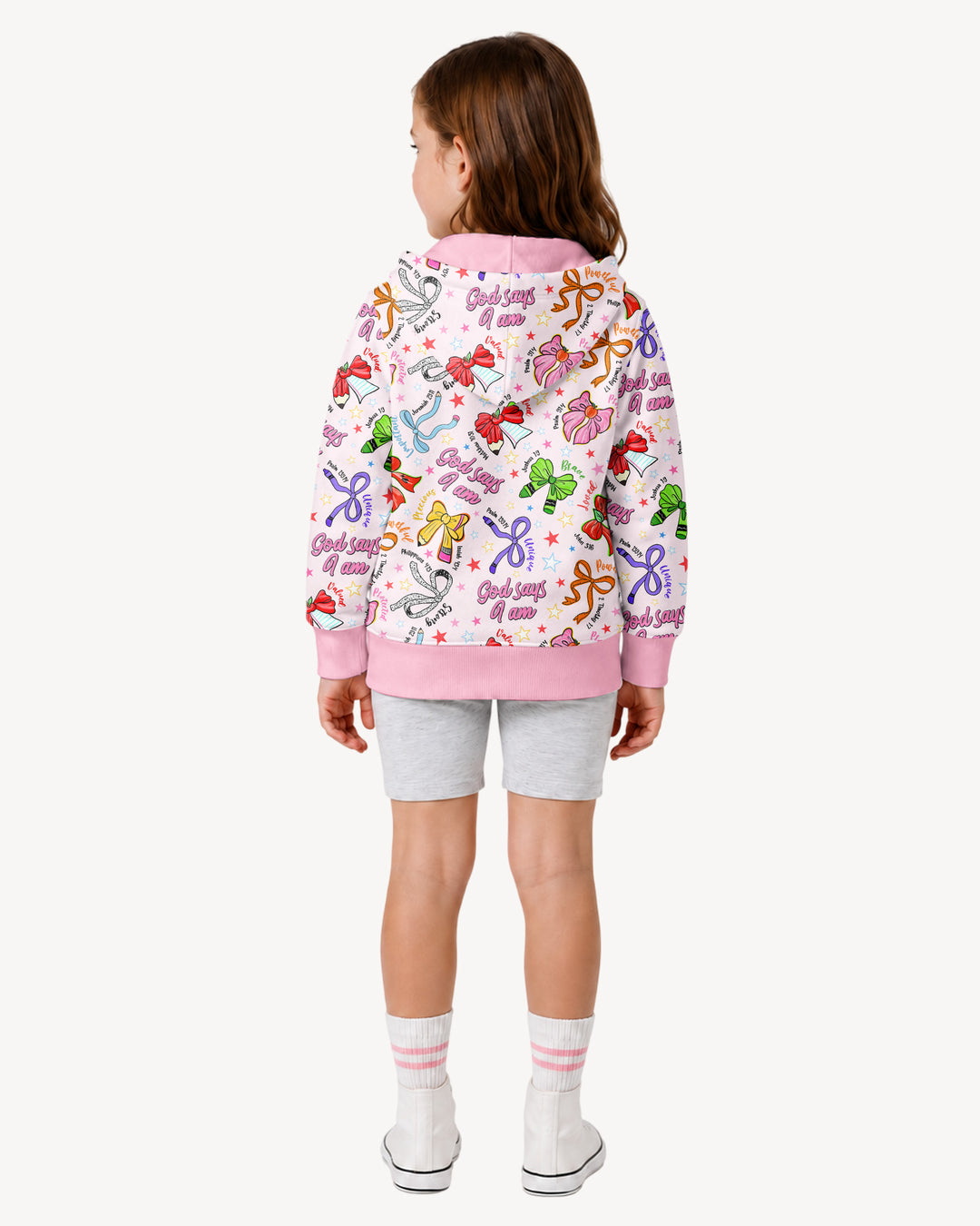 Pencil Bows God Says I Am Bamboo Zip Hoodie