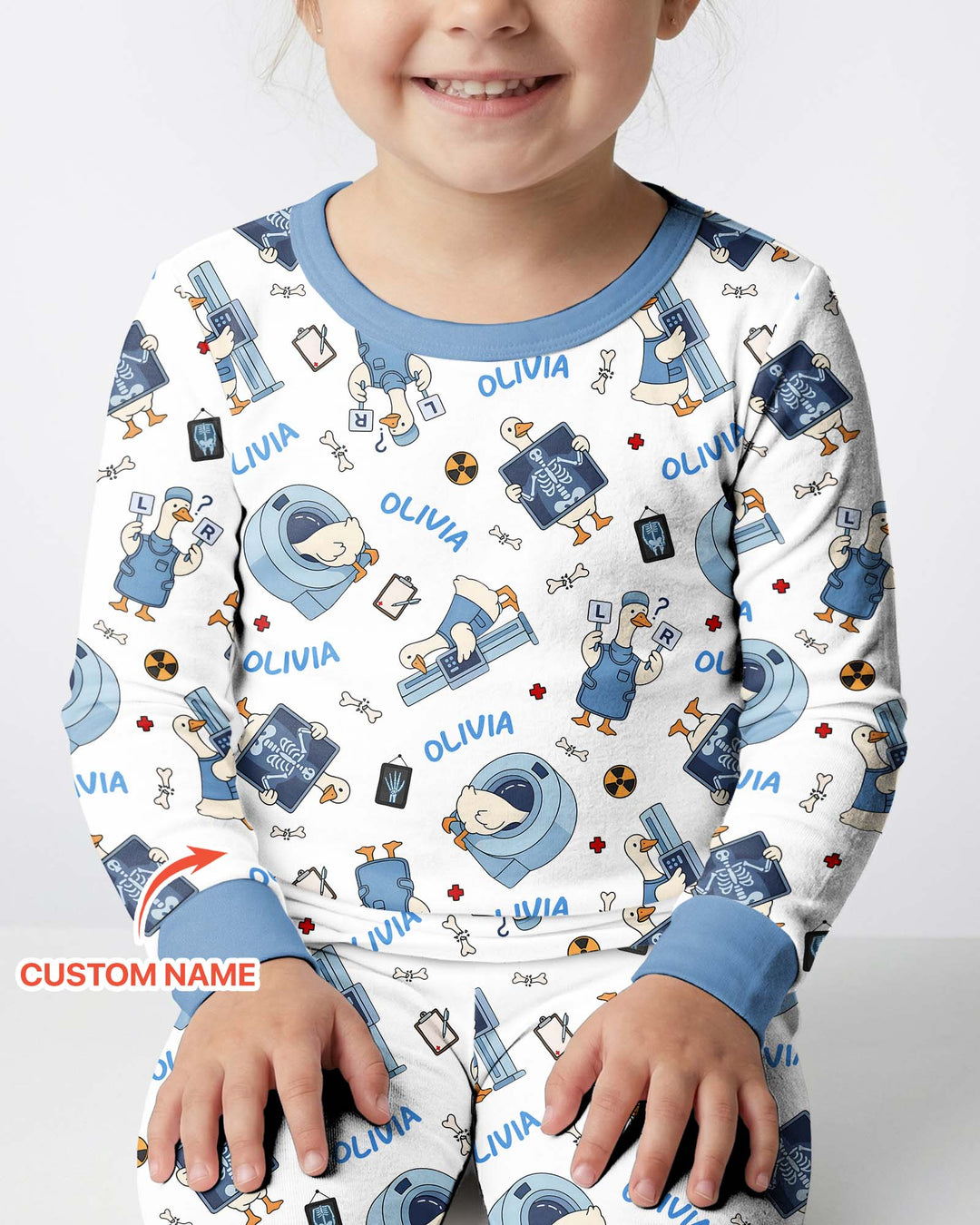 Rad Tech Goose Bamboo Two Piece Long Sleeve Pajama Set