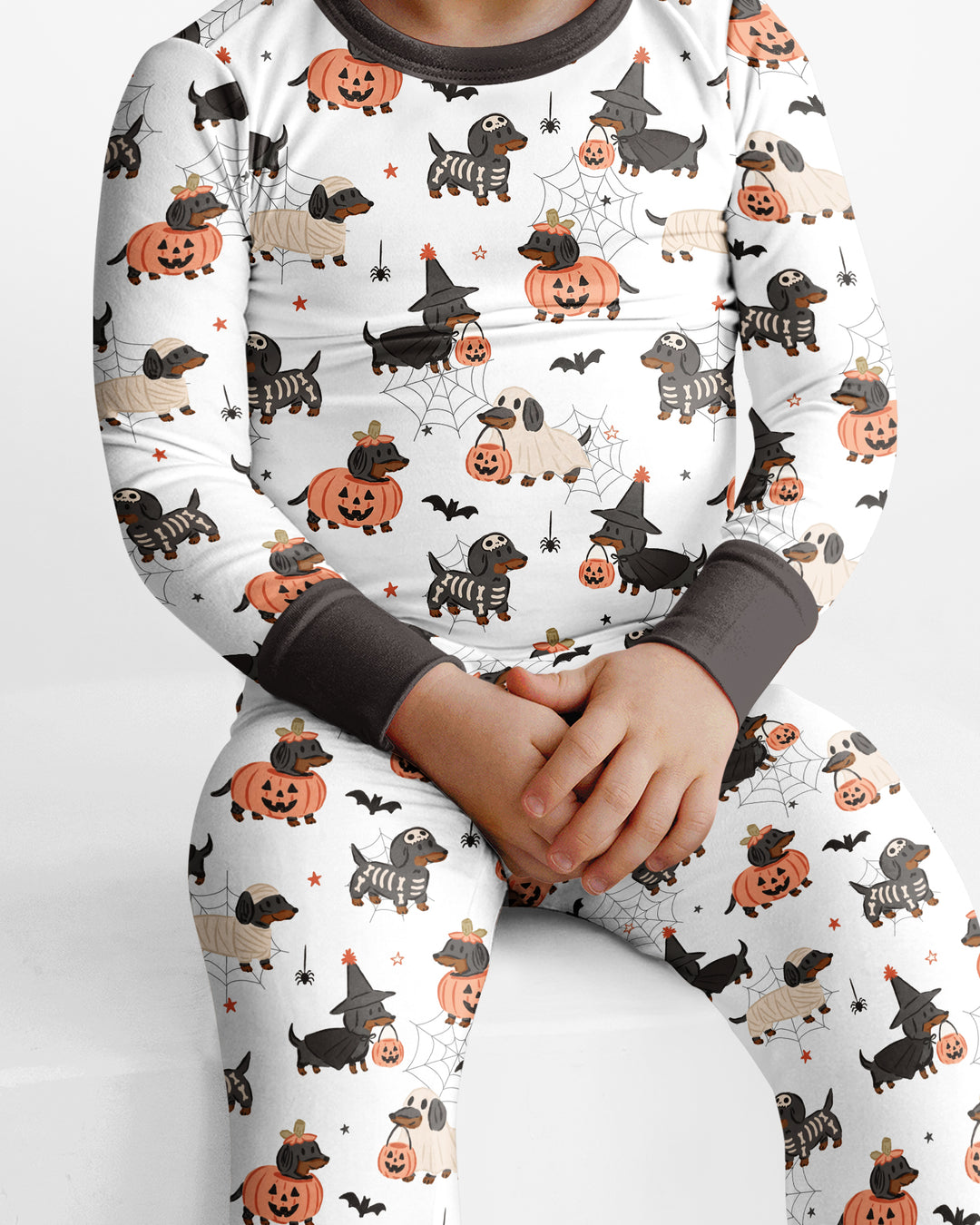 Howl-O-Weenie Dachshund Two Piece Long Sleeve Pajama Set