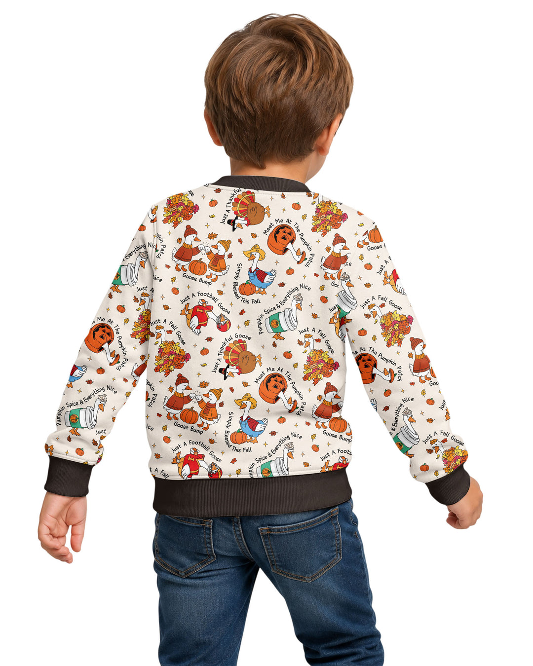 Just A Fall Goose Family Matching Bamboo Crewneck Sweatshirt