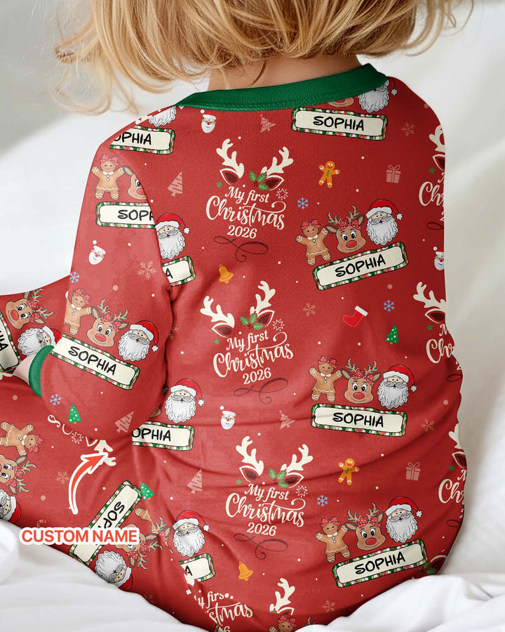 Custom Name Merry Christmas My Deer 2026 Bamboo Convertible Zippy