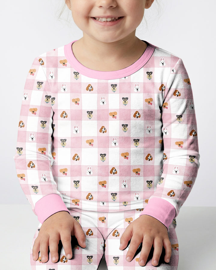 Plaid Pals Family Matching Bamboo Two Piece Long Sleeve Pajama Set