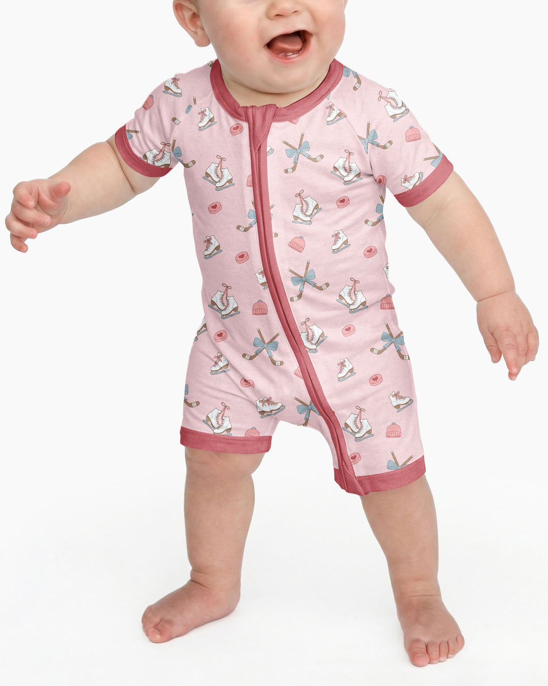 Girly Hockey Pink Bamboo Shorty Zippy