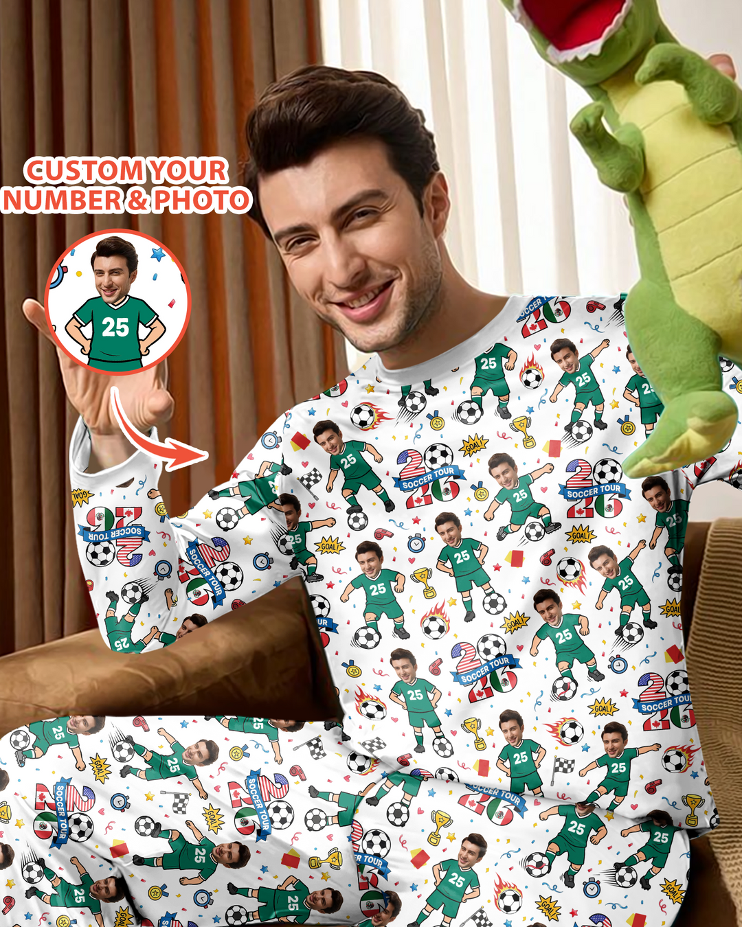 Soccer Tour 2026 Best Player Bamboo Men's Pajama Set