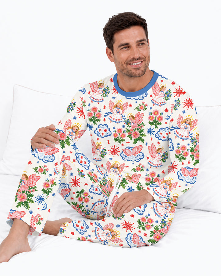 Angel Christmas Bamboo Men's Pajama Set