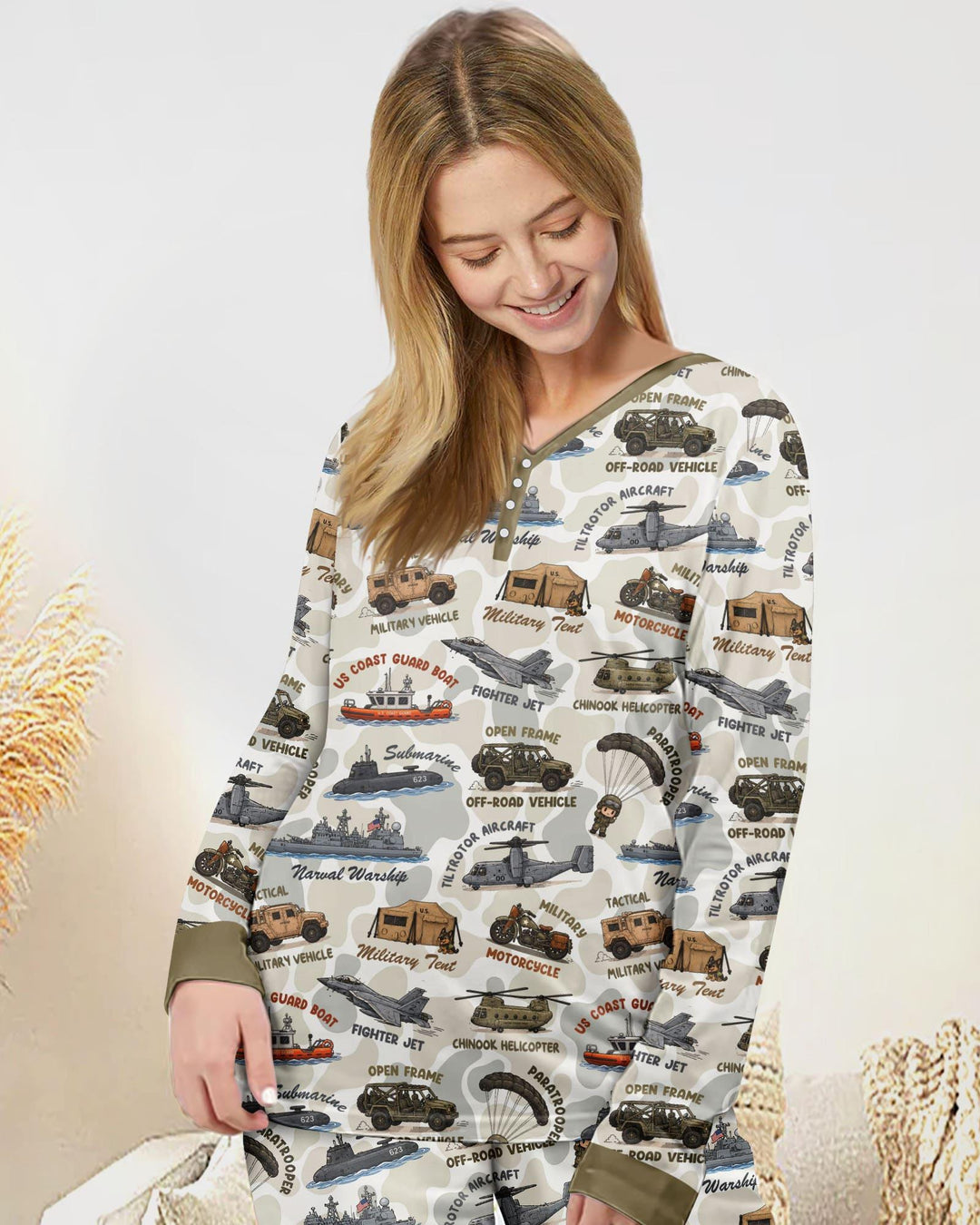 Little Hero Military Family Matching Bamboo Women Pajama Set