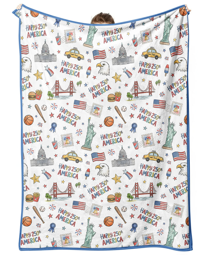 America 250 Celebration Bamboo Blanket