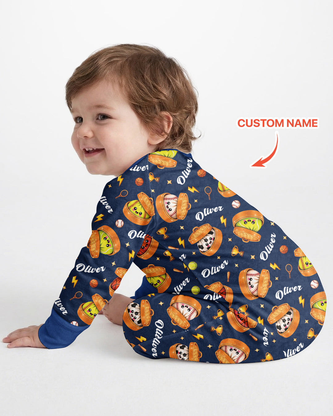 Custom Name Sports Dumpling Bamboo Convertible Zippy