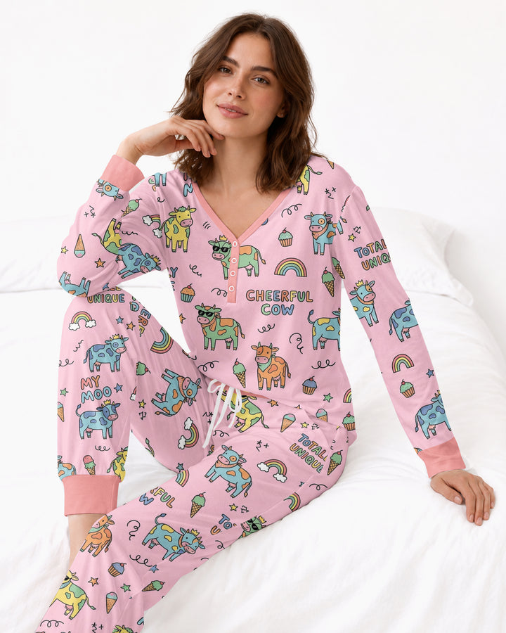 Not Your Ordinary Cow Bamboo Women Pajama Set