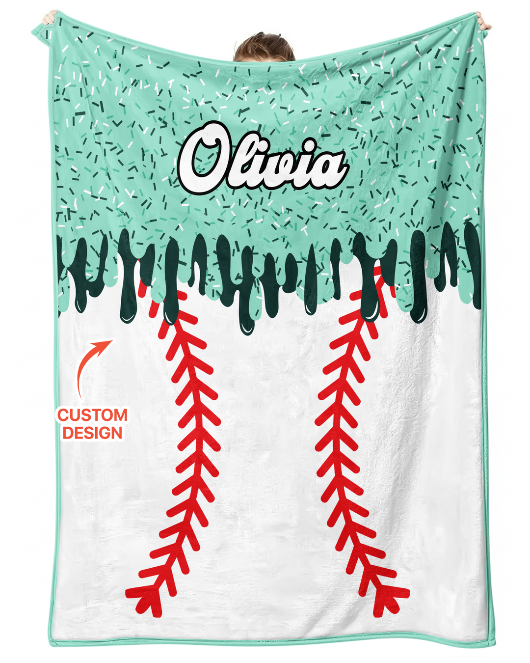 Icecream Drip Scale Bamboo Blanket