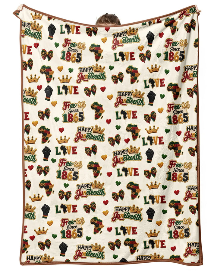 Juneteenth Free-ish Since 1865 Bamboo Blanket