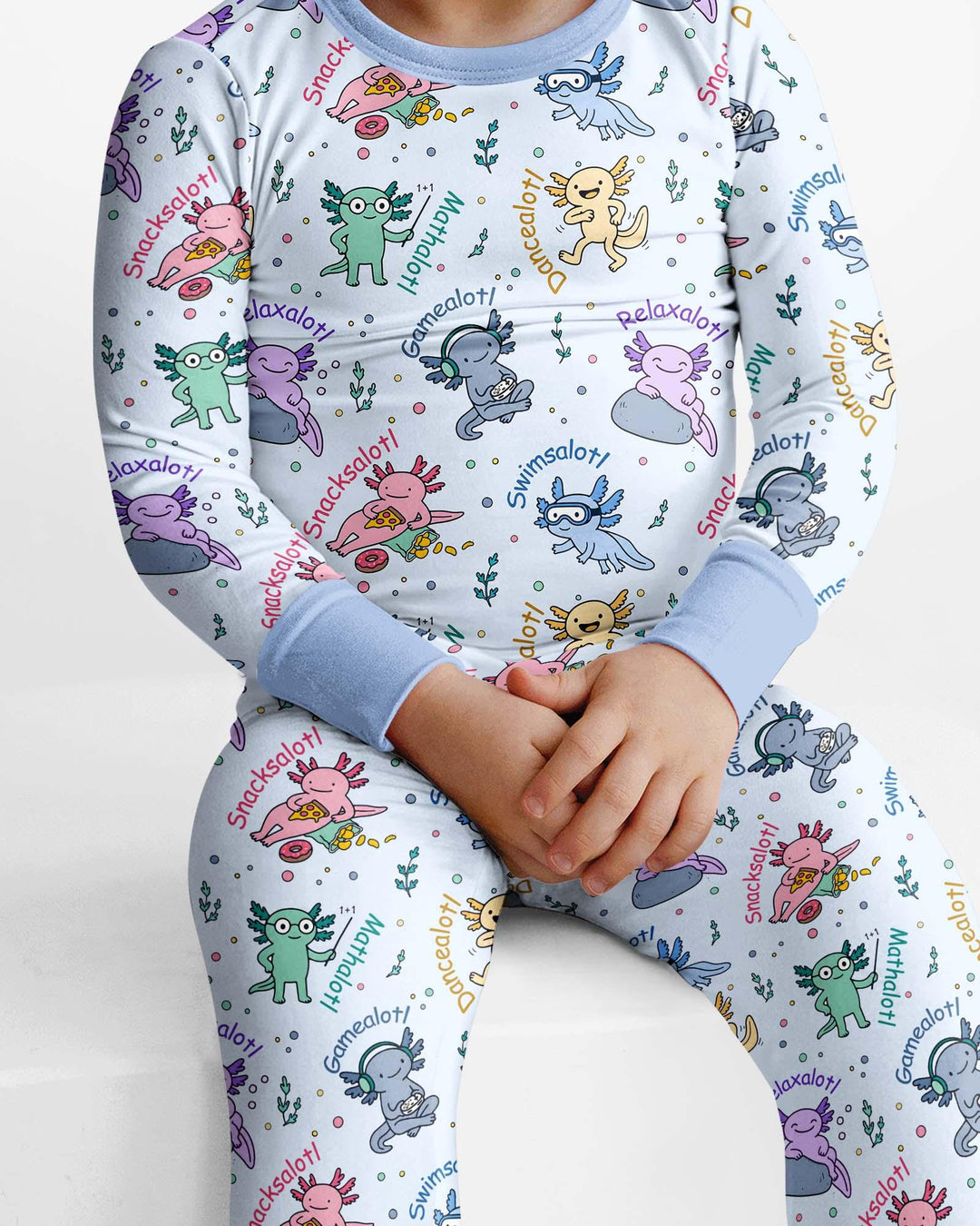 A Lotta Axolotls Bamboo Two Piece Long Sleeve Pajama Set
