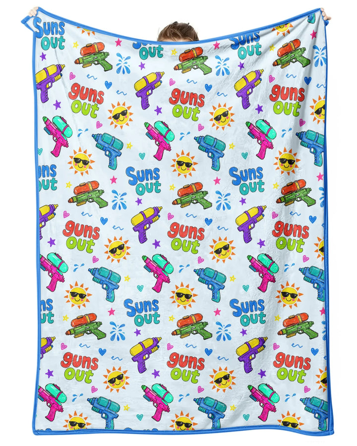 Sun Out Guns Out Bamboo Blanket