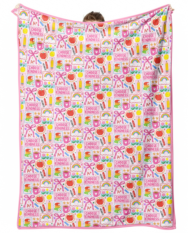 Kindness School Girl Bamboo Blanket