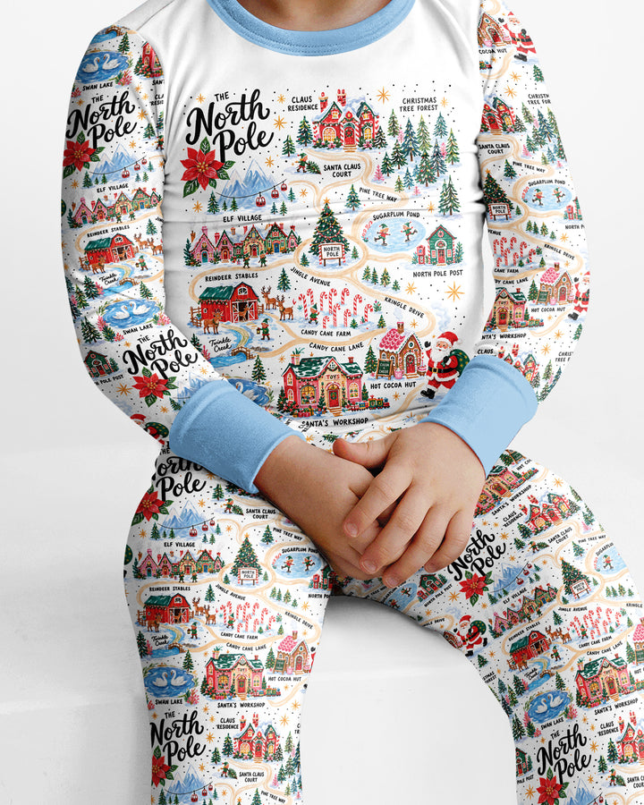 The North Pole Bamboo Two Piece Long Sleeve Pajama Set