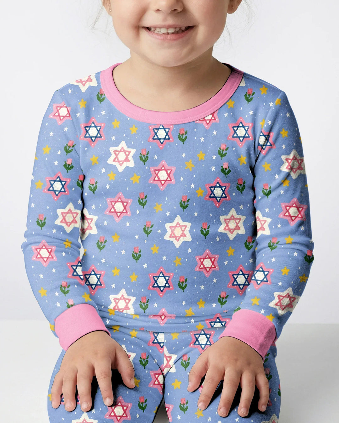Starry Bloom Blessings Family Matching Bamboo Two Piece Long Sleeve Pajama Set