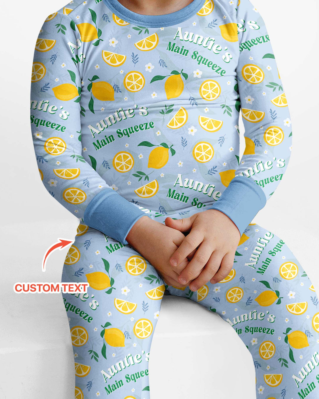Personalized Family's Main Squeeze Bamboo Two Piece Long Sleeve Pajama Set