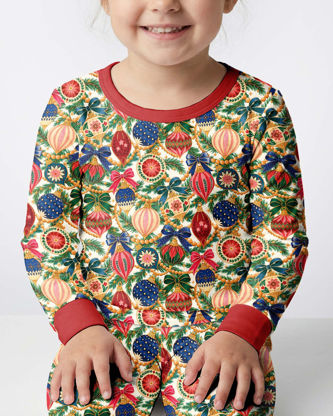 Vintage Ornament Magic Bamboo Two Piece Long Sleeve Pajama Set