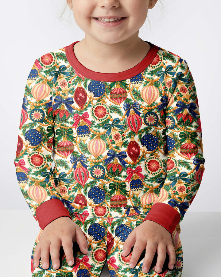 Vintage Ornament Magic Bamboo Two Piece Long Sleeve Pajama Set