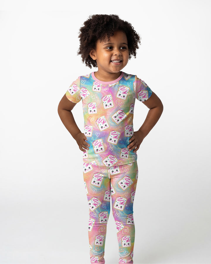 Kawaii Sprinkle Pastry  Bamboo Two Piece Short Sleeve Pajama Set