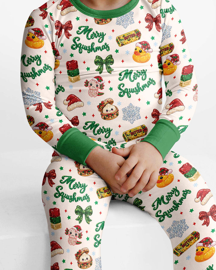 Merry Squishmas Bamboo Two Piece Long Sleeve Pajama Set