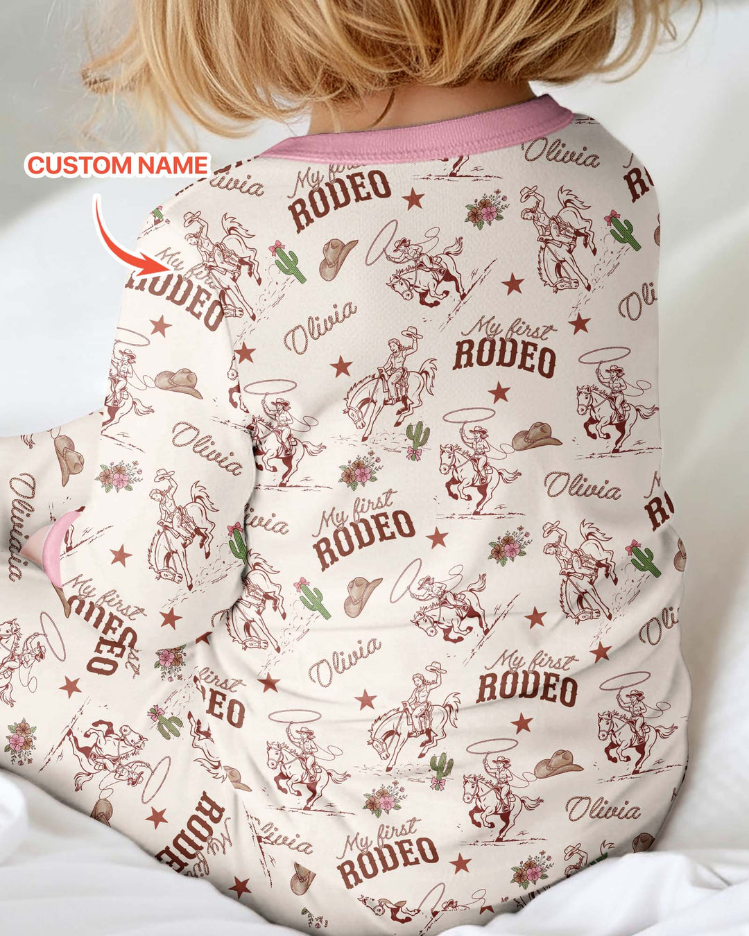 Custom Name First Rodeo Family Matching Bamboo Convertible Zippy