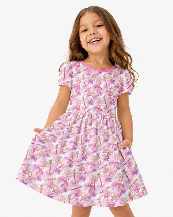 Kawaii Magical Girl Wand Bamboo Twirl Dress