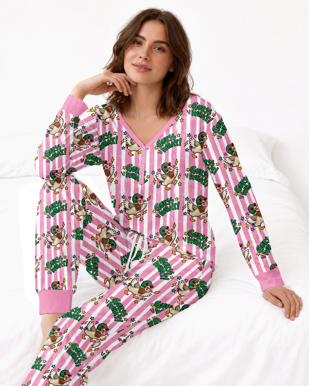 Guess What Mallard Butt Bamboo Women Pajama Set